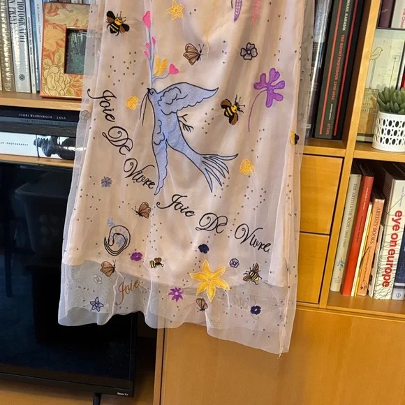 Anthropologie Sheer Maxi Skirt with Embroidery - Multicolor - Picture 11 of 13